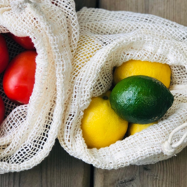 Reusable Organic Cotton Produce Bags