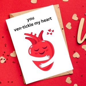 Lustige Herz Herz Valentinstag Karte, Clever Karte für medizinische Arbeiter, Einzigartige Punny Quirky Karte für Kardiologen, Krankenschwester, Arzt