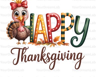 Happy Thanksgiving PNG, Thanksgiving fall PNG, Give Thanks PNG, Floral Fall Coquette Png, Thankful Coquette Png, Preppy Thanksgiving Png