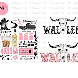 Retro Wallen Bull Skull Png, Retro Wallen Sublimation Png, Leopard Wallen Bull Skull, Cowboy Wallen Png, Country Western PNG