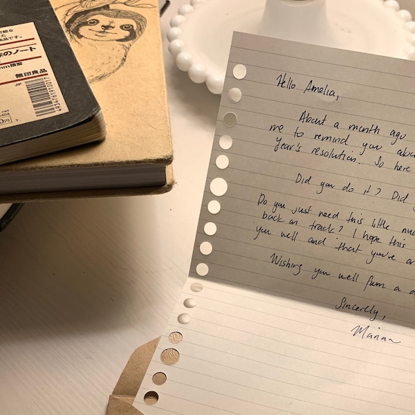 A surprise handwritten letter sent in the future