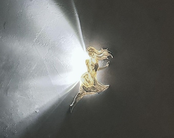 Fairy Night Light, Fairy Lamp, Includes Lighting, 3D Printed, Fairy Wall Light, LED Night Light, Gift for Him and Her