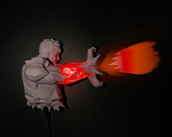 Warrior Night Light, Warrior Lamp, Includes Lighting, 3D Printed, Eagle Wall Light, LED Night Light, Gift for Him and Her