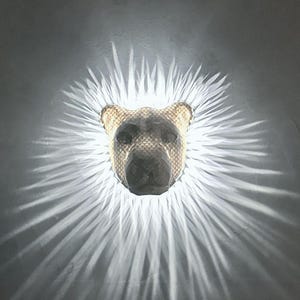 3D Printed LED Lion Wall Light, Unique Nightlight Gift for Home Decor