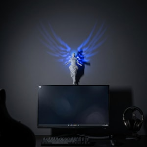 Valkyrie Night Light, Warrior Lamp, Includes Lighting, 3D Printed, Eagle Wall Light, LED Night Light, Gift for Him and Her