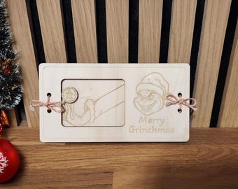 Personalized wooden Christmas money gift | Wish fulfiller gift packaging with name | Gift card