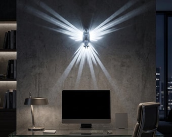 Eagle Night Light, Eagle Lamp, Includes Lighting, 3D Printed, Eagle Wall Light, LED Night Light, Gift for Him and Her