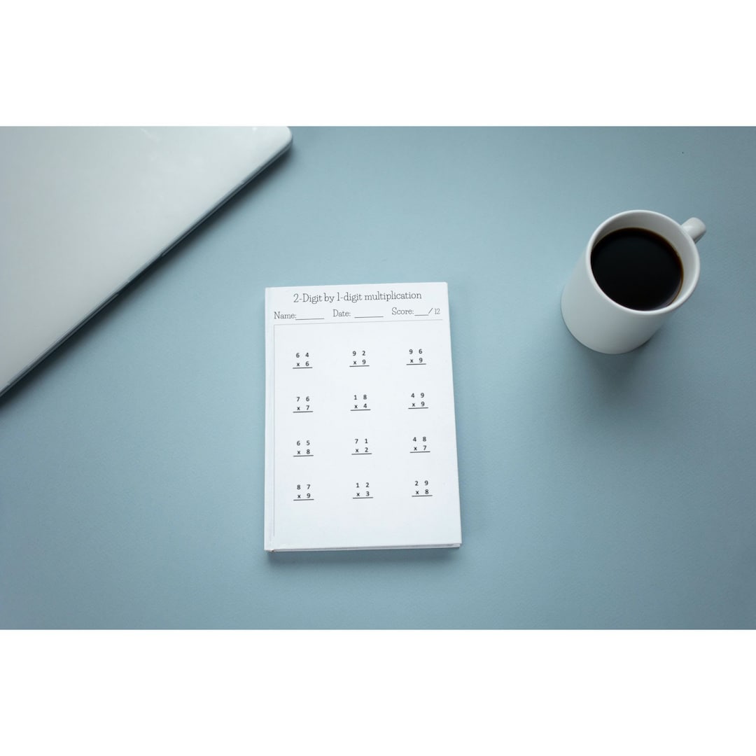 Kumonlike Math Worksheets Exercise Pages in PDF 2digit by 1digit