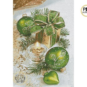 Christmas Scene Counted Cross Stitch Chart (PDF Pattern)