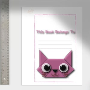 Easy 8-Step Cat Origami for Kids - Digital Download