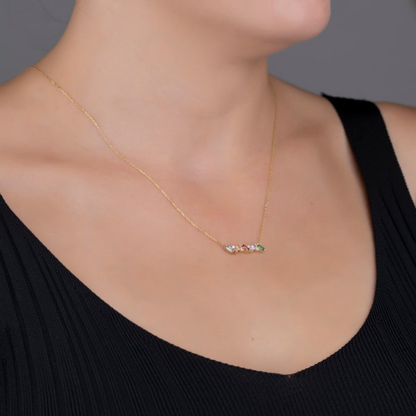 Zig Zag Necklace Etsy