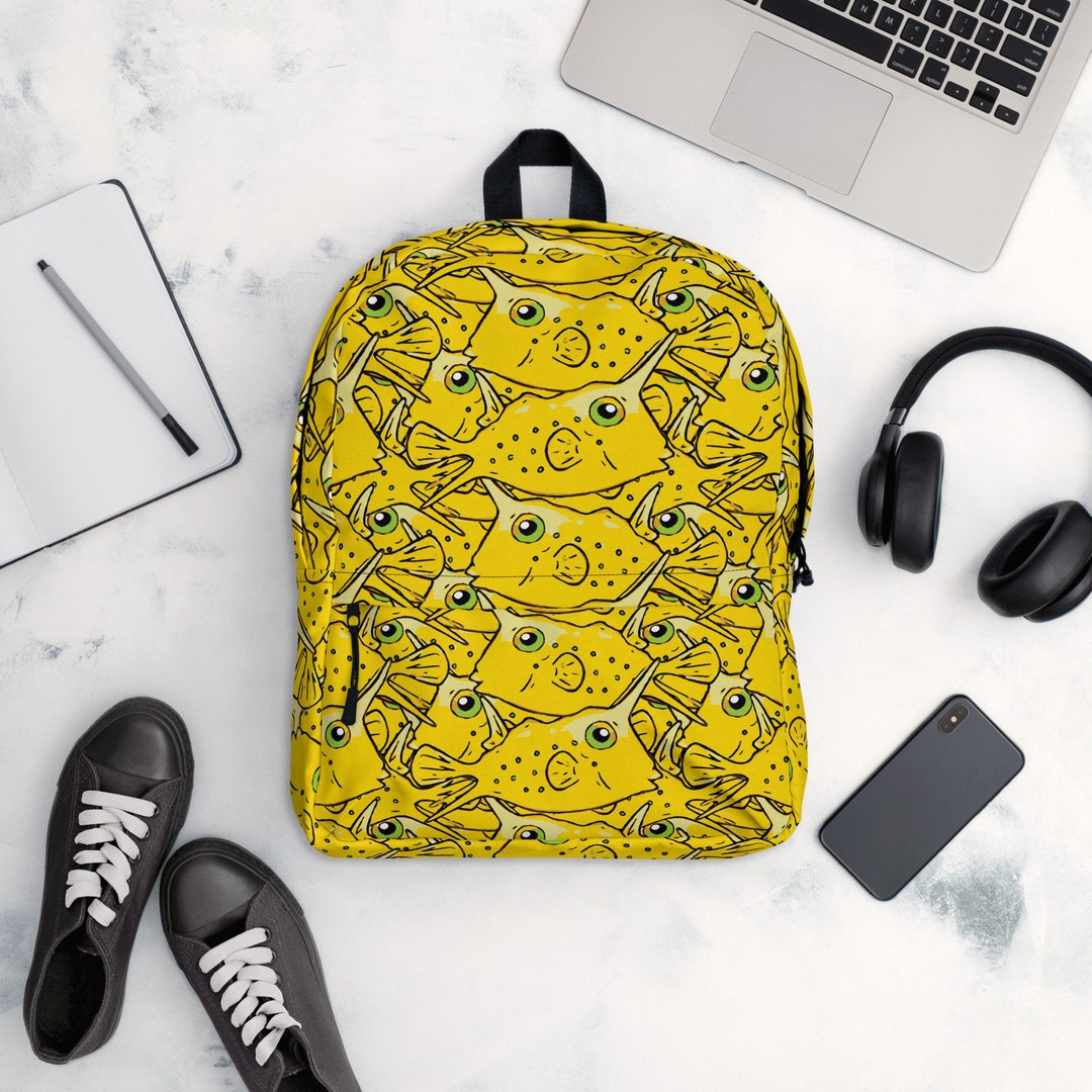 Longhorn Cowfish Backpack, Cowfish Gift, Book Bag, Aquarist Backpack ...