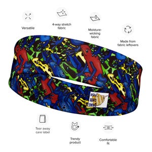 Dart frog Headband, Frog Gift, Amphibian, Hair, Herpetologist, frog keeper