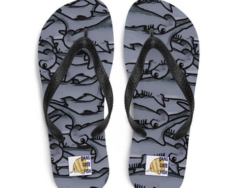 Bonnethead shark flip flop, Flip-Flops, elasmobranch flip flops, shark gift