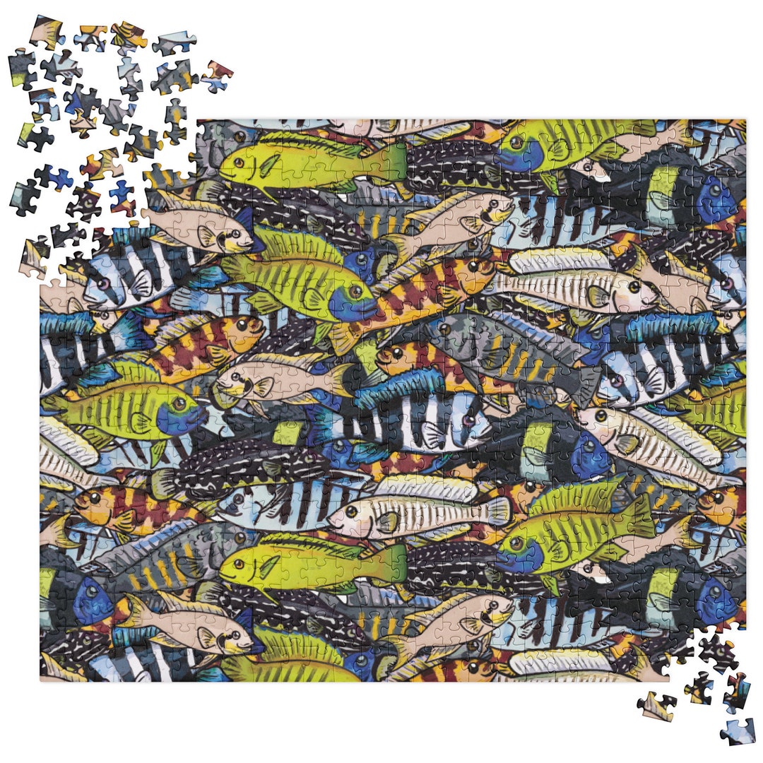 Cichlid Puzzle, Cichlid Gift, Cichlid Toy, Fish Puzzle, Freshwater ...