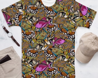 Triggerfish shirt, Men's t-shirt, triggerfish gift, Picasso triggerfish, clown triggerfish, trigger fish