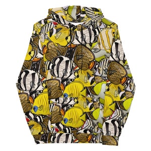 Butterflyfish hoodie, Unisex Hoodie, butterflyfish gift, aquarist hoodie, aquarium hoodie, dang cute fish