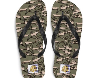 White Shark Flip Flops, Flip-Flops, Gift, Elasmobranch, Great White Shark