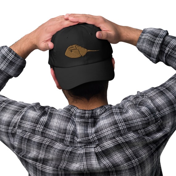 帽子 carnet archive COATED HORSESHOE CRAB CAP Black Handcoated Horseshoe Crab Cap by CARNET-ARCHIVE on Sale
