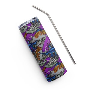 Nudibranch tumbler, sea slug tumbler, Nudibranch gift, invertebrate zoology, mollusk, Stainless steel tumbler