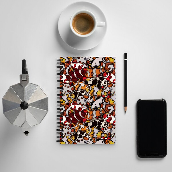 Clownfish notebook, Spiral notebook, anemonefish, designer clownfish, gift