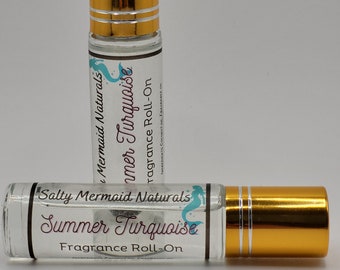 Summery Turquoise Fragrance Roll-On (10ml) of portable yummies to make you smell fantastic all day long!!