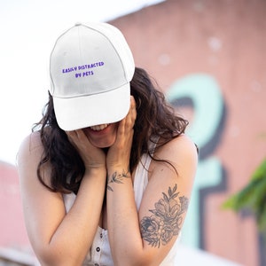 Easily Distracted By Pets Low Profile Baseball Cap | Easily Distracted by Dogs Hat | Baseball Cap | Dog Mom Gift | Dog Hat | Dog Lover Gift