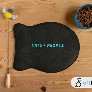 Cat Bowl Mat | Pet Bowl Mat | Cat Food Mat | Puppy Bowl Mat | Cat People | Dog Mat | Dog Lover Gift | New Kitten Supplies | Pet Placemat