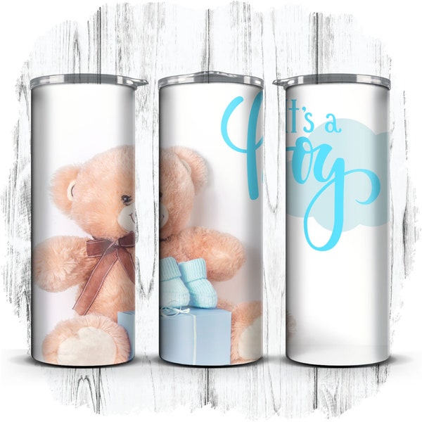 35 wraps: Its a boy/Gender Reveal/Baby shower Tumbler Wrap PNG, 20oz Skinny Tumbler Sublimation Design, Ukiyo Designs