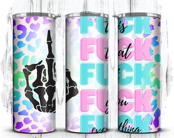 Sarcastic Middle Finger 20oz Tumbler Wrap, Funny PNG (Digital Download)