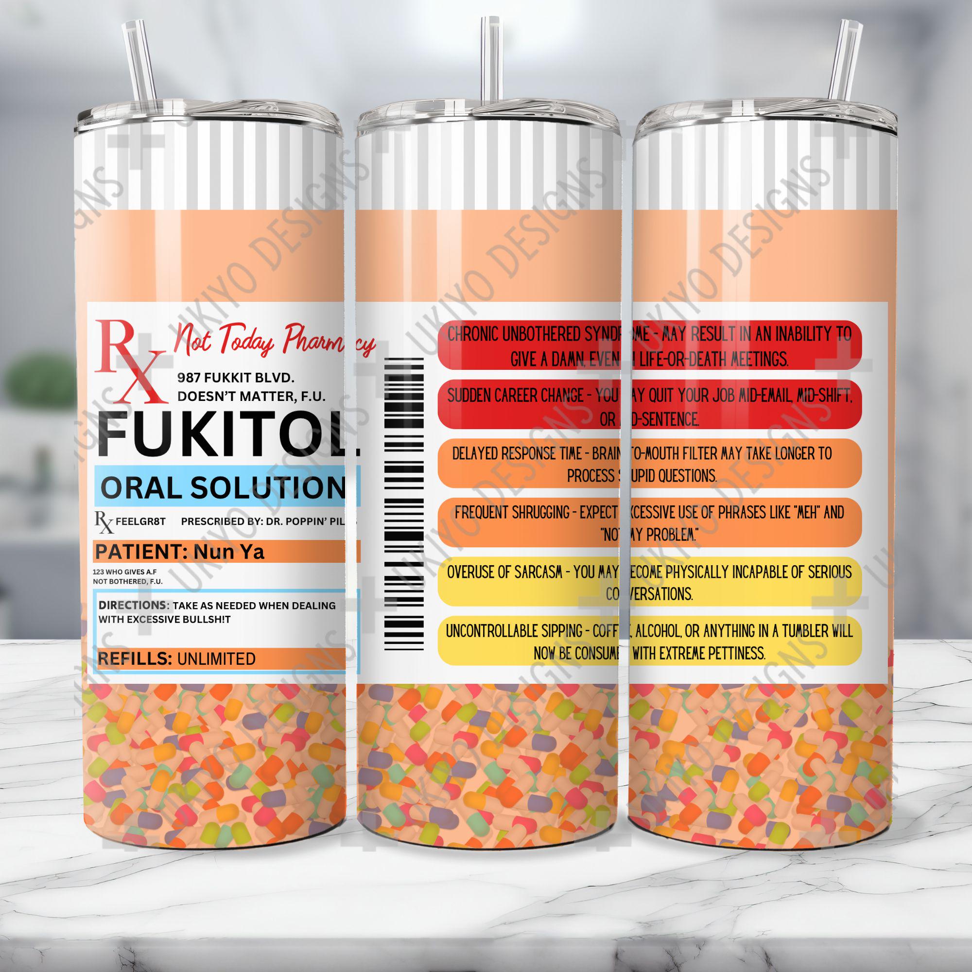 Scherzo Divertente Fukitol Pillola Bottiglia Scherzo - Bavaglio - Foto 5