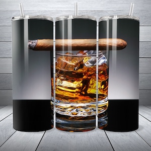 Envoltura para vaso de sublimación de 20 oz, delgada, recta, para hombres, licor, cigarro, padre, papá, masculino, descarga digital instantánea, SOLO PNG