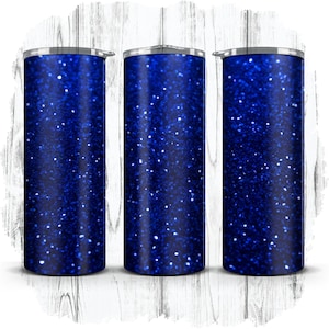 Blue Glitter, Sparkles, Sparkly Background 20oz Skinny Straight Sublimation Tumbler Wrap | Instant Digital Download | PNG ONLY