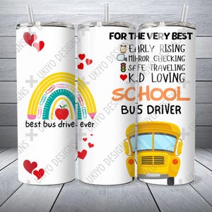 Motorista de ônibus engraçado, vida de motorista de ônibus, humor, melhor motorista de ônibus, embalagem de copo reto e fino de 20 onças | Download digital instantâneo | SOMENTE PNG [5]