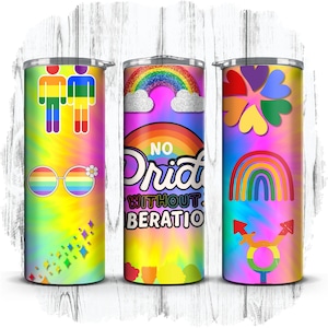 El amor es amor, orgullo arcoíris LGBT lesbiana gay vaso de sublimación delgado recto de 20 oz / descarga digital instantánea / SOLO PNG [6]