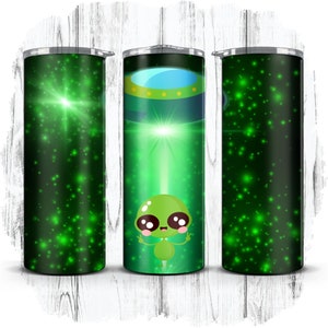 Alien, buitenaards, ruimte, wezen 20oz skinny rechte sublimatie beker wrap | Directe digitale download | ALLEEN PNG [6]