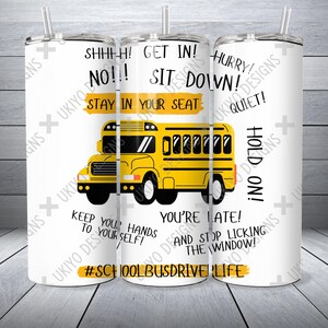 Motorista de ônibus engraçado, vida de motorista de ônibus, humor, melhor motorista de ônibus, embalagem de copo reto e fino de 20 onças | Download digital instantâneo | SOMENTE PNG [3]