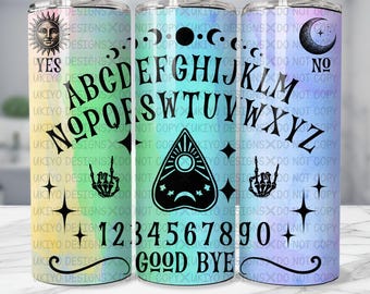 Ouija Board 20oz Tumbler Wrap, Spooky Supernatural PNG (Digital Download)