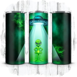 Alien, buitenaards, ruimte, wezen 20oz skinny rechte sublimatie beker wrap | Directe digitale download | ALLEEN PNG [2]