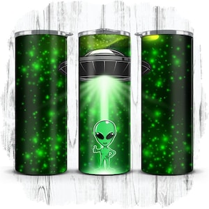 Alien, buitenaards, ruimte, wezen 20oz skinny rechte sublimatie beker wrap | Directe digitale download | ALLEEN PNG [5]