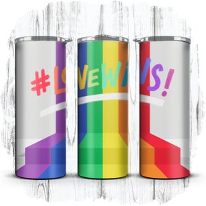 L'amour, c'est l'amour, la fierté, lesbiennes gays LGBT arc-en-ciel, 20 oz, emballage minceur droit à sublimation | Téléchargement numérique instantané | PNG UNIQUEMENT [10]