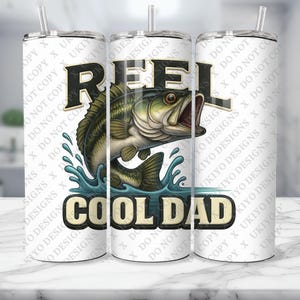 Haspel Cool Dad Tumbler Wrap, PNG | Grappig 20oz mager bekerontwerp voor vissende vader voor Vaderdag, cadeaus voor buitensporters of waardering voor vissers