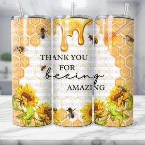 Honey Bee, Honeycomb, Bee Hive, Bee Happy, Honey Drip 20oz skinny rechte bekeromslag | Directe digitale download| ALLEEN PNG