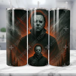 Horror Movie Inspired, Horror Lover, Scary, Spooky Season, Slasher, Creepy 20oz Skinny Straight Tumbler Wrap| Instant Download| PNG ONLY[24]