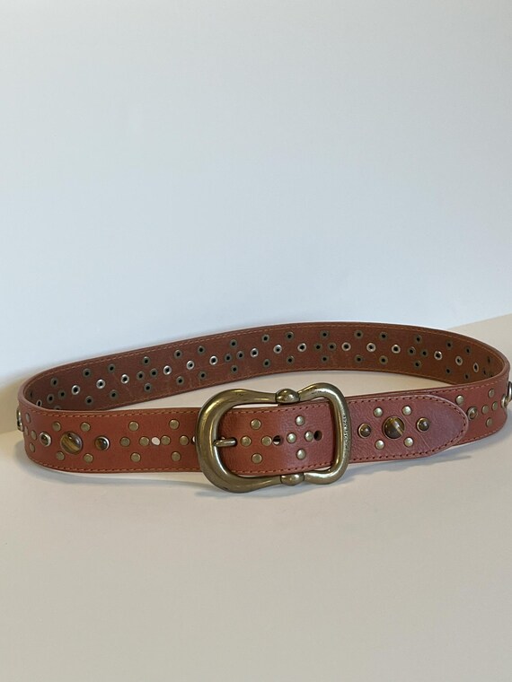 Women’s Michael by Michael Kors Brown Leather Studded Fur Belt Size small s-l400.jpg main image 2