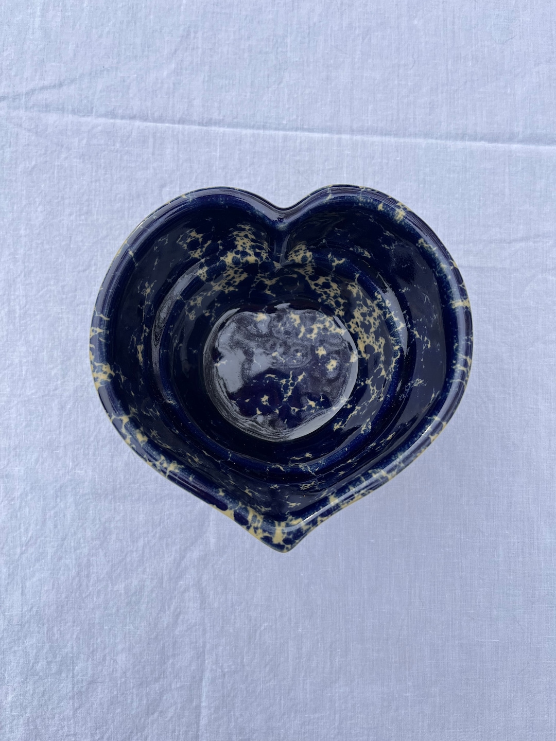 Bennington Potters Heart Baker Bowl in Blue Agate Etsy
