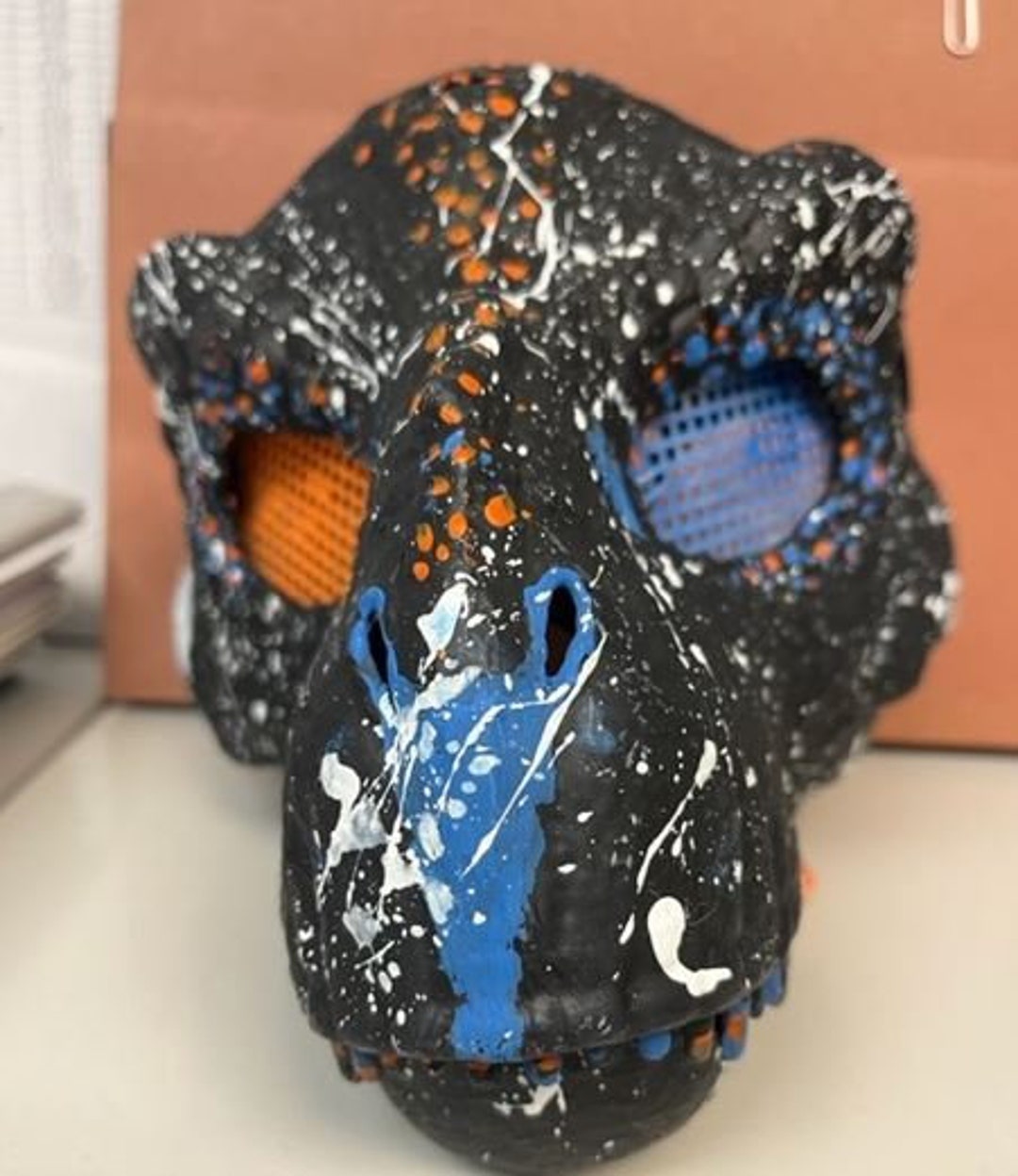 Custom Painted Dino Mask Etsy