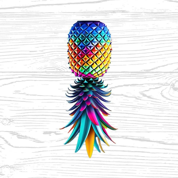 Swinger Upside Down Pineapple Digital Download Technicolor High Quality PNG JPG, Pineapple Swinger Lifestyle, Download For Commercial Use