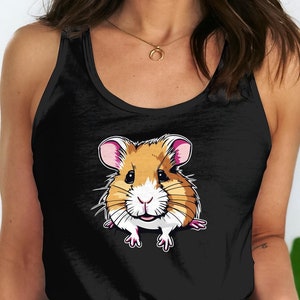 Hamster Tan, Hamster Tank Top, Hamster Gifts for Women, Cute Hamster Tank, Funny Tank Tops, Gifts for Her, Animal Lover Gift Idea