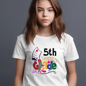 Fünfte Klasse T-Shirt, Fünfte Klasse Erster Schultag Shirt, Fünfte Klasse Shirt, Zurück in die Schule Fünfte Klasse Tshirt, Unisex Fünfte Klasse Tee